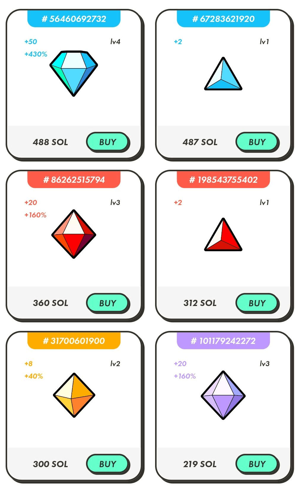 STEPN（ステップン）のGem（ジェム）とは？種類やレベル、使い方を解説 バーチャルナビ